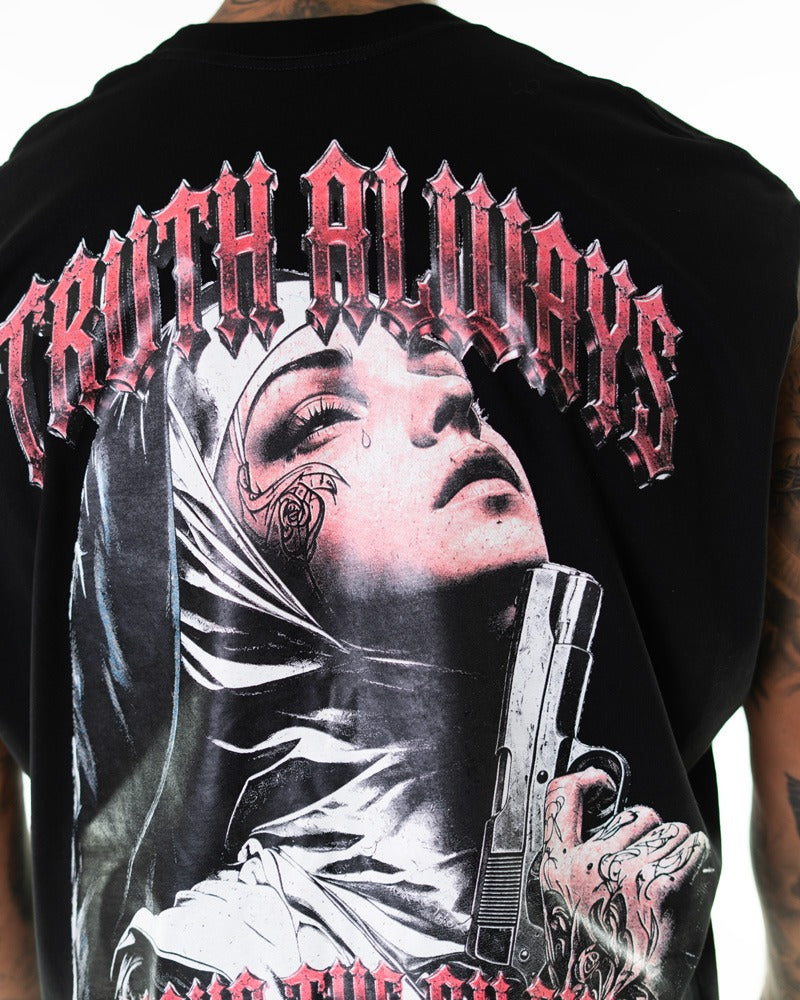 CAMISILLA ALTO GRAMAJE  NEGRA MONJA PISTOLA